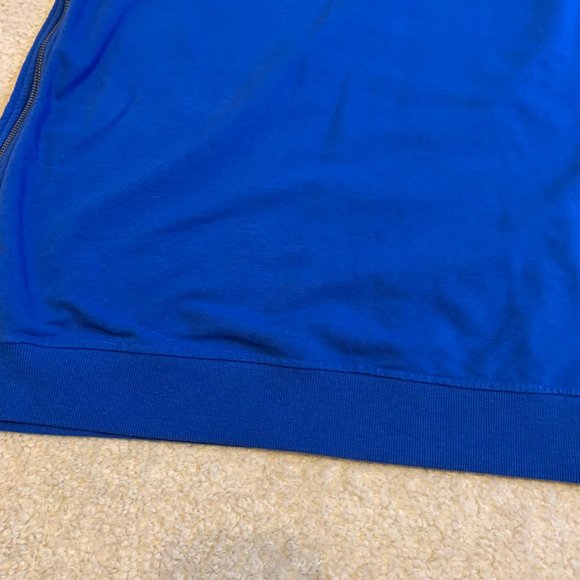 Sundays Two Blue Double Side Zipper Sweatshirt Mini Dress or Long Tunic - Picture 9 of 13